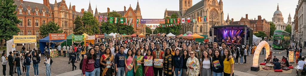 Diverse group of students participating in club activities